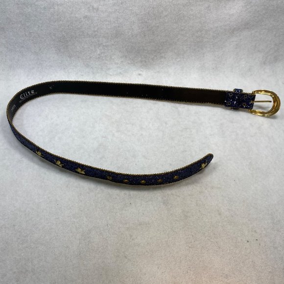 Vintage Elite Blue Glitter Start Studded Belt M